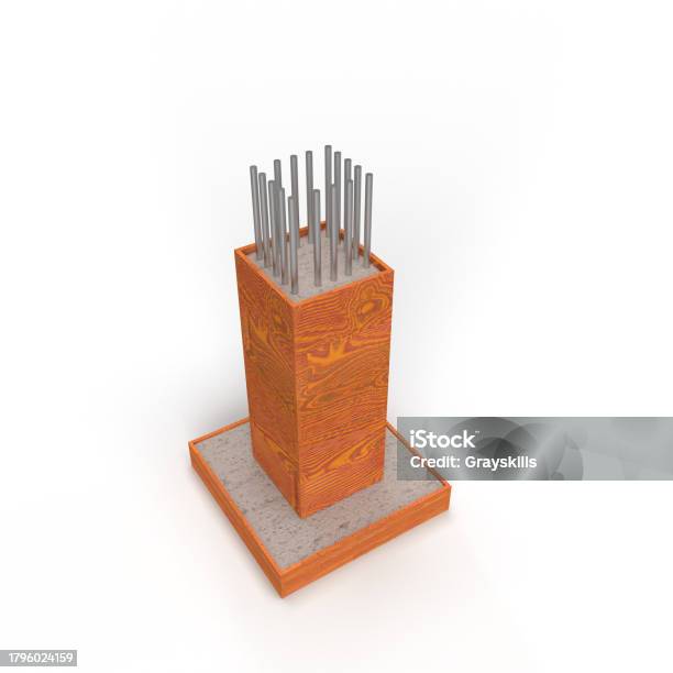 Rcc Column Texture 3d Rcc Columns Rendering Concrete Columns Under Construction Column ...