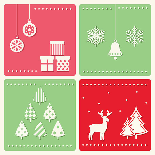 Set of winter celebration images. Set of winter celebration images. Vector illustration. snow globe empty silhouette stock illustrations