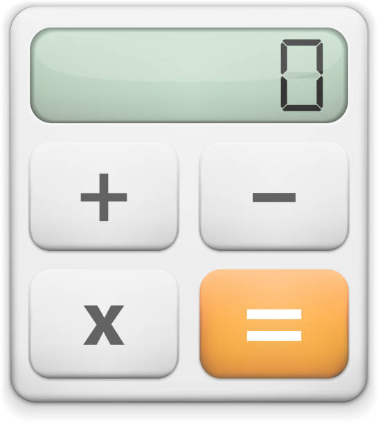 illustrations, cliparts, dessins animés et icônes de icône du calculateur - calculator isolated white background mathematical symbol