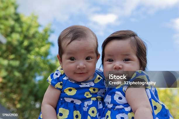 Gémeo Fraterno Sisters - Fotografias de stock e mais imagens de Bebé - Bebé, Gémeos - Nascimento Múltiplo, Só bebés