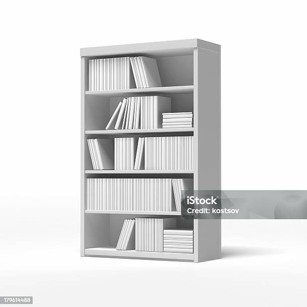 Bianco Scaffali - Fotografie stock e altre immagini di Biblioteca - Biblioteca, Cercare, Collezione