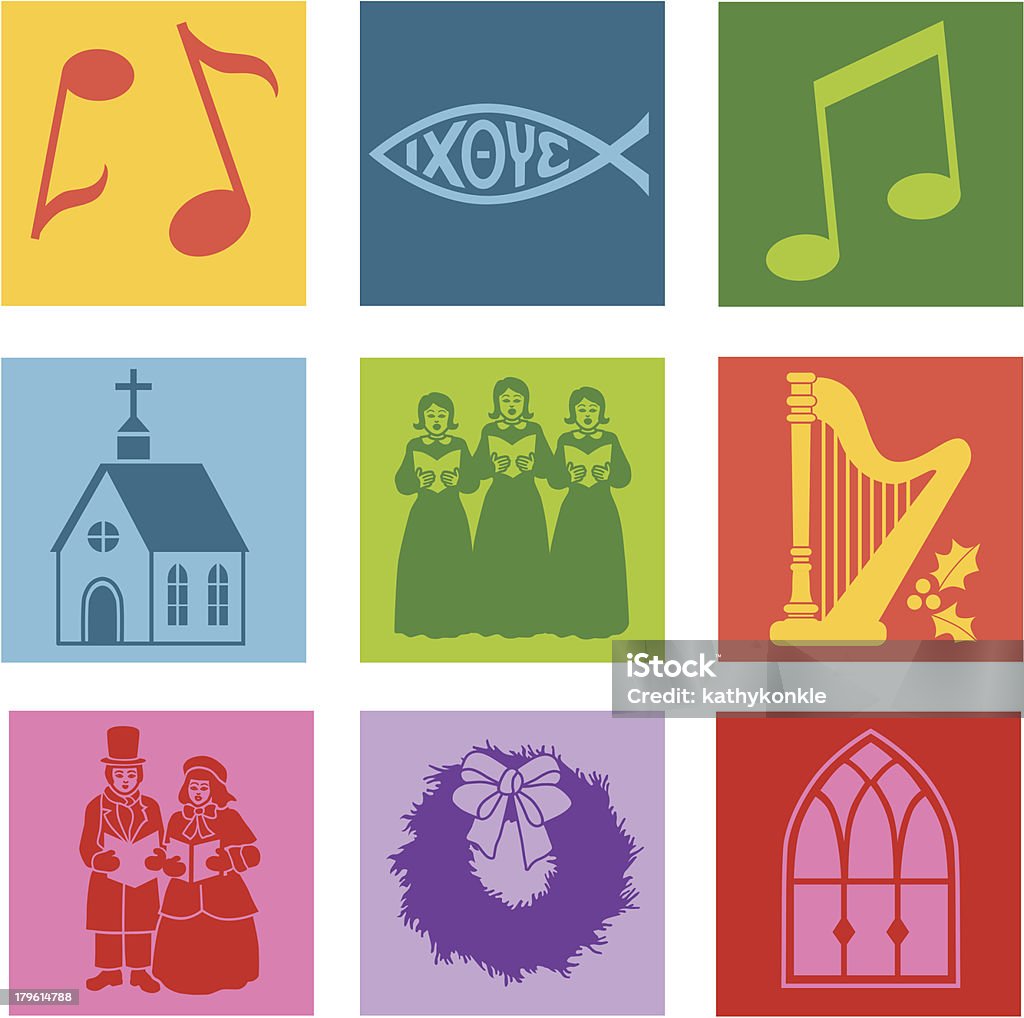 Victorian Christian Noël - clipart vectoriel de Choeur libre de droits