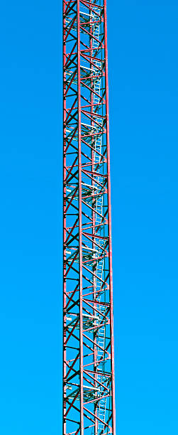 istock Section of crane support with electrical cable and ladders 179615131