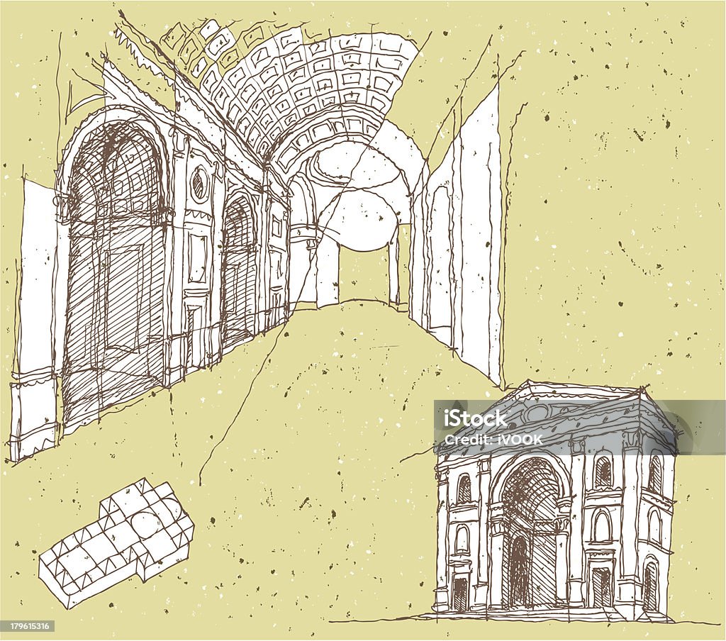 Dessiner Architecture historique en Italie: Mantoue - clipart vectoriel de Mantoue libre de droits