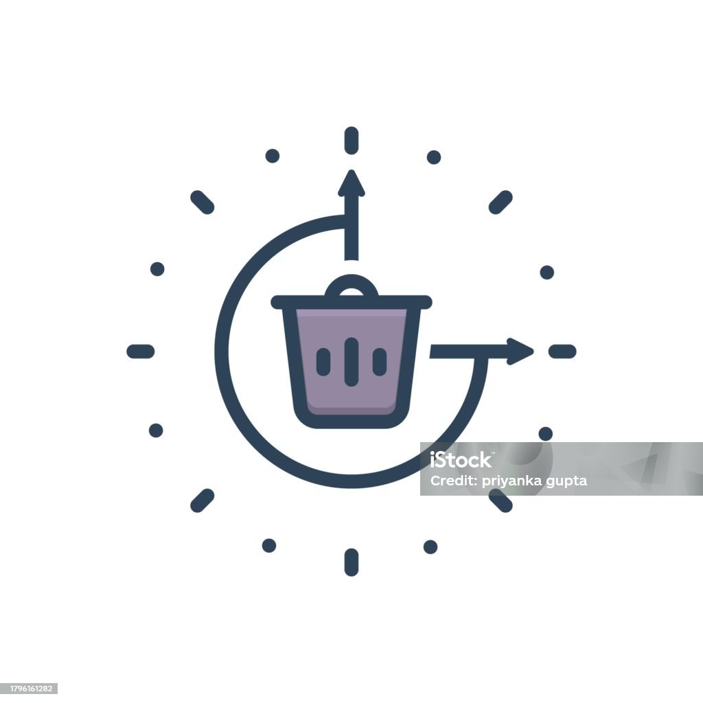 Timer Garbage Waste Time Stock Illustration - Download Image Now - Clock, Deadline ...
