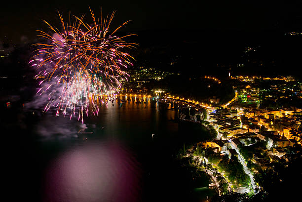 istock Fireworks in the bay of Garda 179619940
