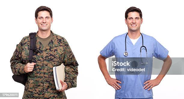 Foto de Enfermeiro E Um Soldado Com Mochila e mais fotos de stock de Veterano de Guerra - Veterano de Guerra, Educação, Enfermeiro