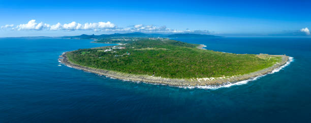 Vue aérienne du parc Eluanbi et du parc national de Kenting, Taïwan. - Photo