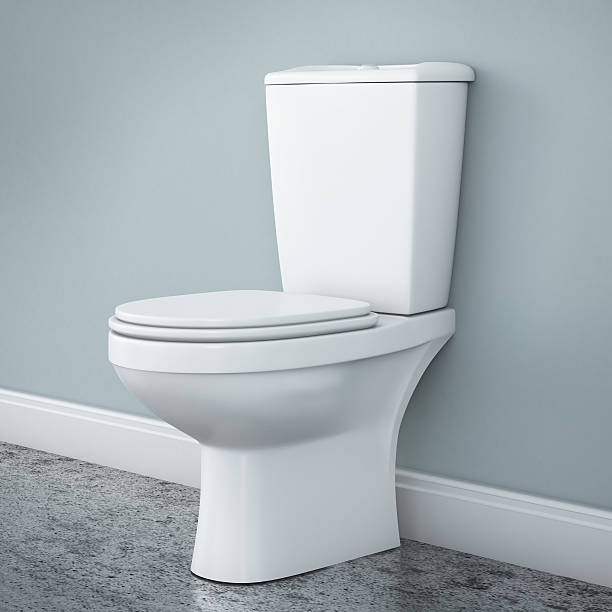 New toilet bowl stock photo