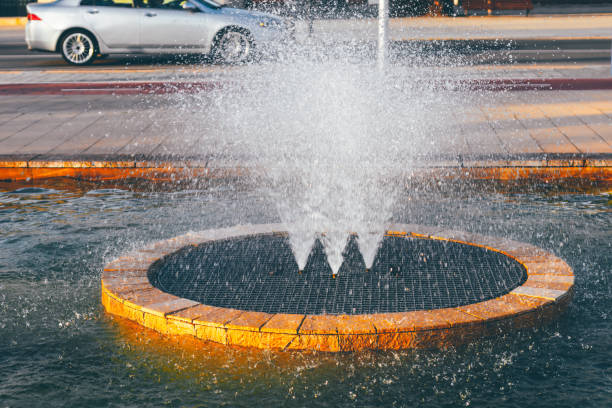 istock City street fountain featuring a mesh structure 1796236947