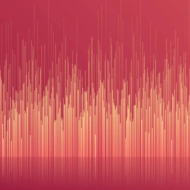 Vector illustration of Abstract background with vertical lines and Red gradient
