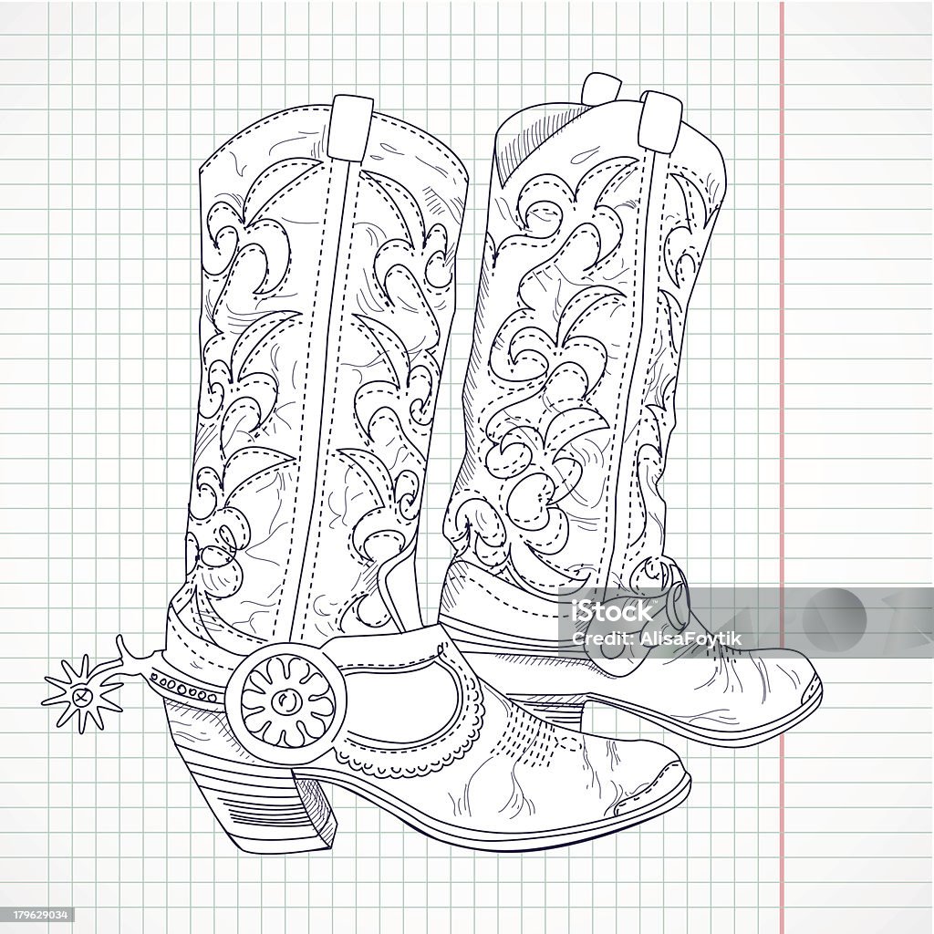 Cowboy Boots Cowboy Boot stock vector