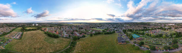 istock Ultra Wide Panoramic view of British Town 1796292831