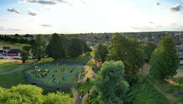 istock Ultra Wide Panoramic view of British Town 1796293422