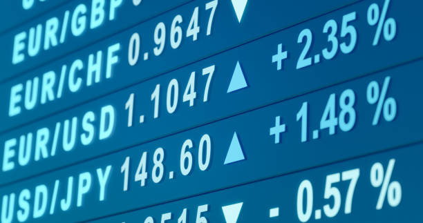 istock Currency exchange rates, USD, EUR, CHF. 1796311939
