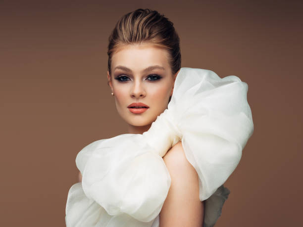 Beautiful blond woman as a bride