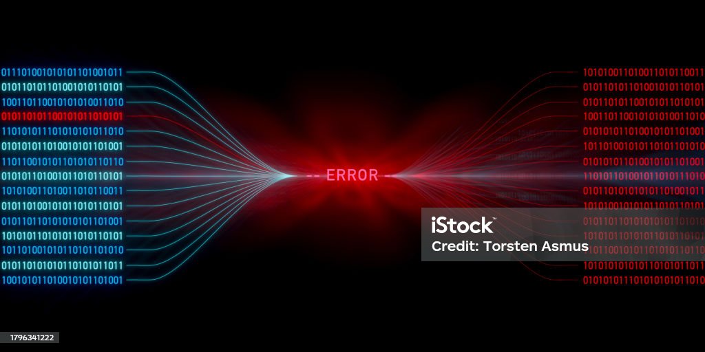 Error Binary Code System Message Stock Illustration - Download Image ...