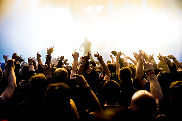 istock Fans gathering around cheering for idols at concert 179634332