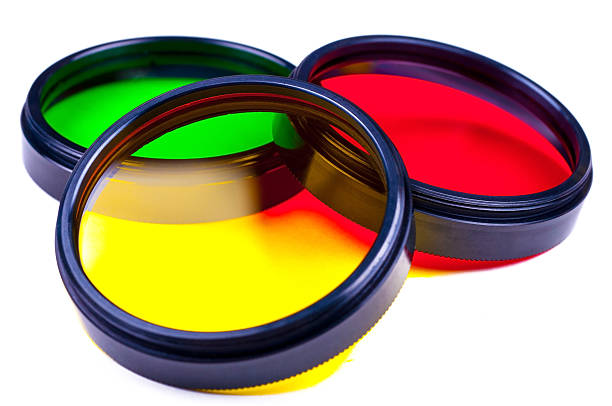 conjunto de photofilters - lighting technique aperture photocamera color image imagens e fotografias de stock