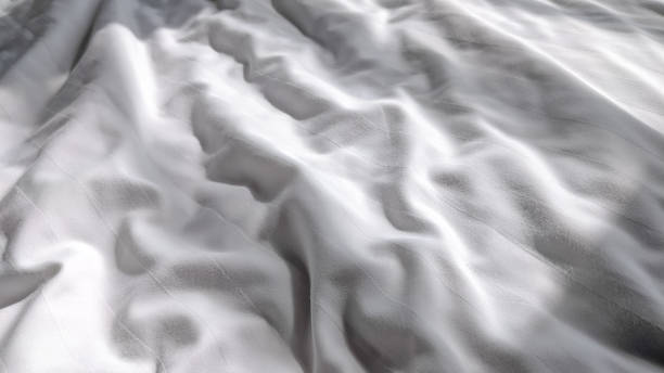 istock Close-up view of unmade white soft linen 1796358251
