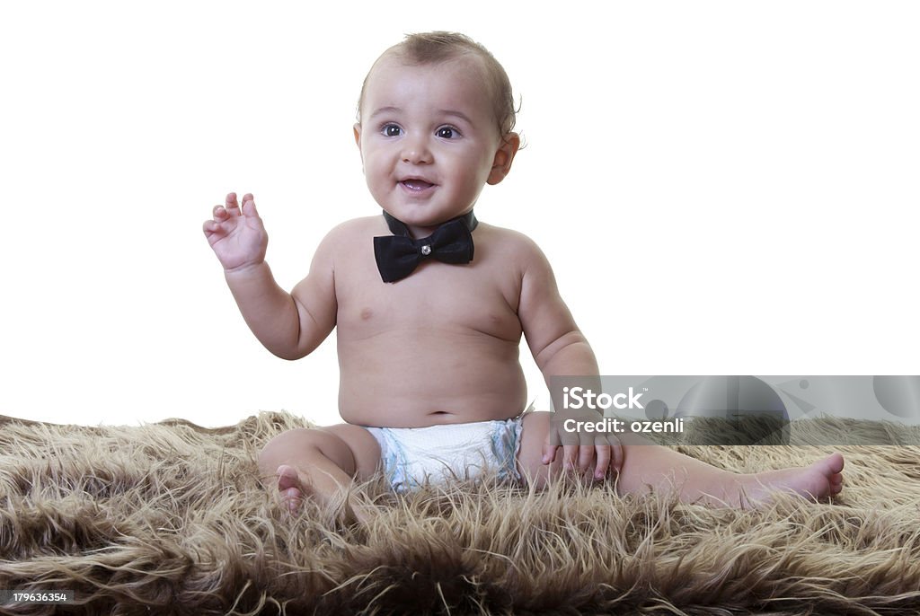 portrait of a ten month old child little baby in front of the cameras 6-11 Months Stock Photo