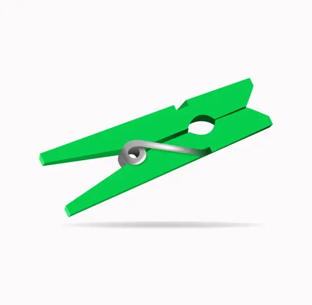 Vector illustration of Clothespin