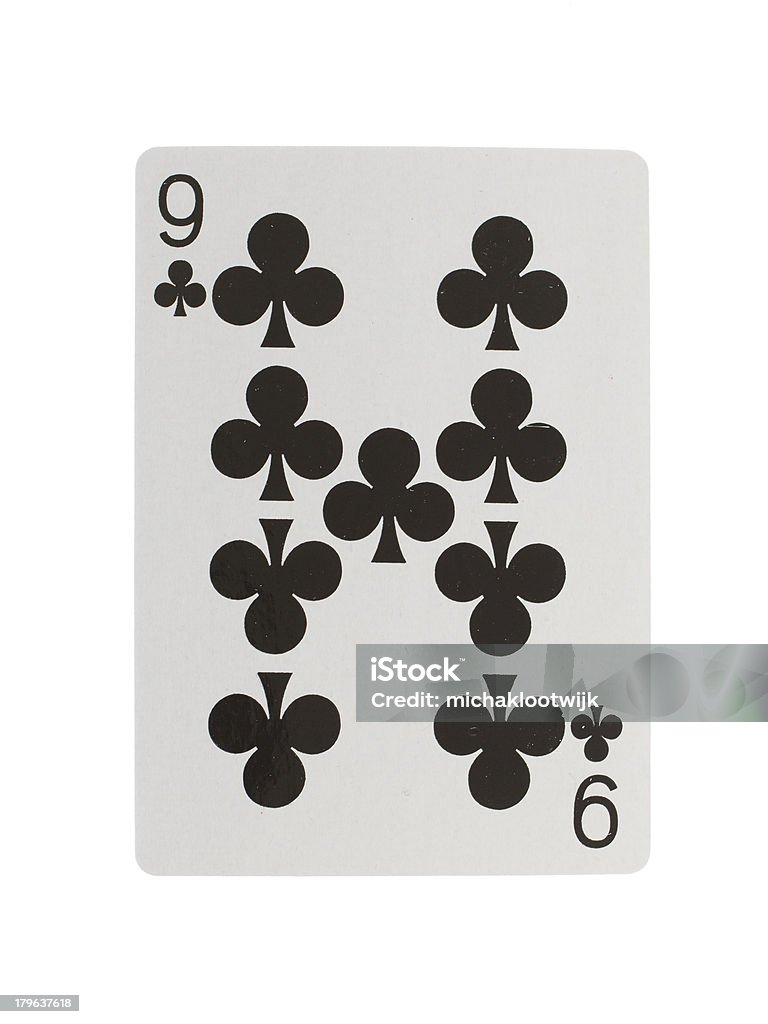 Playing card (nine) Playing card (nine) isolated on a white background Casino Stock Photo