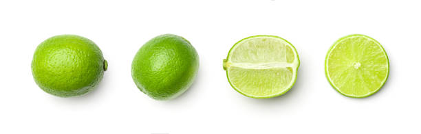 istock Collection of limes isolated on white background 1796387469