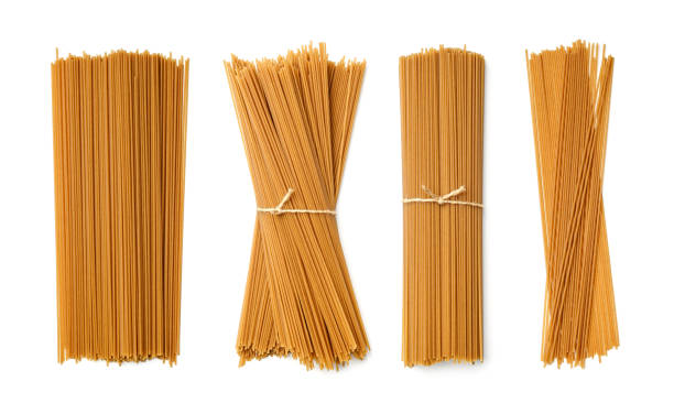 istock Collection of buckwheat pasta isolated on white background 1796387737