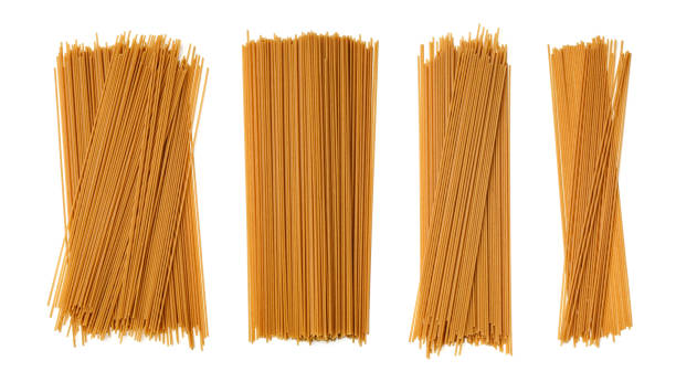 istock Collection of buckwheat pasta isolated on white background 1796388005