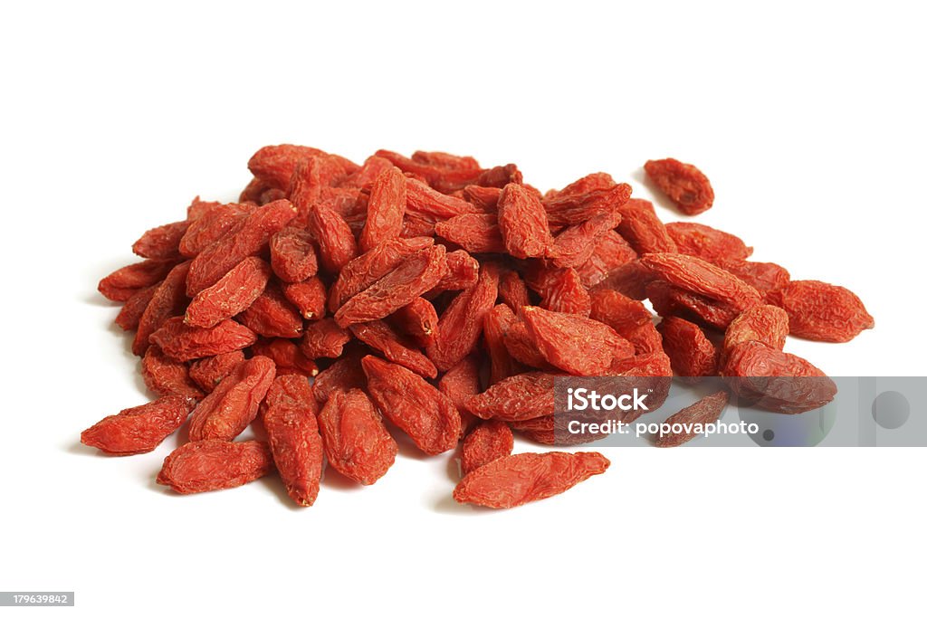 Red dried goji berries (Lycium Barbarum - Wolfberry) Red dried goji berries (Lycium Barbarum - Wolfberry) on a white background. Cut Out Stock Photo