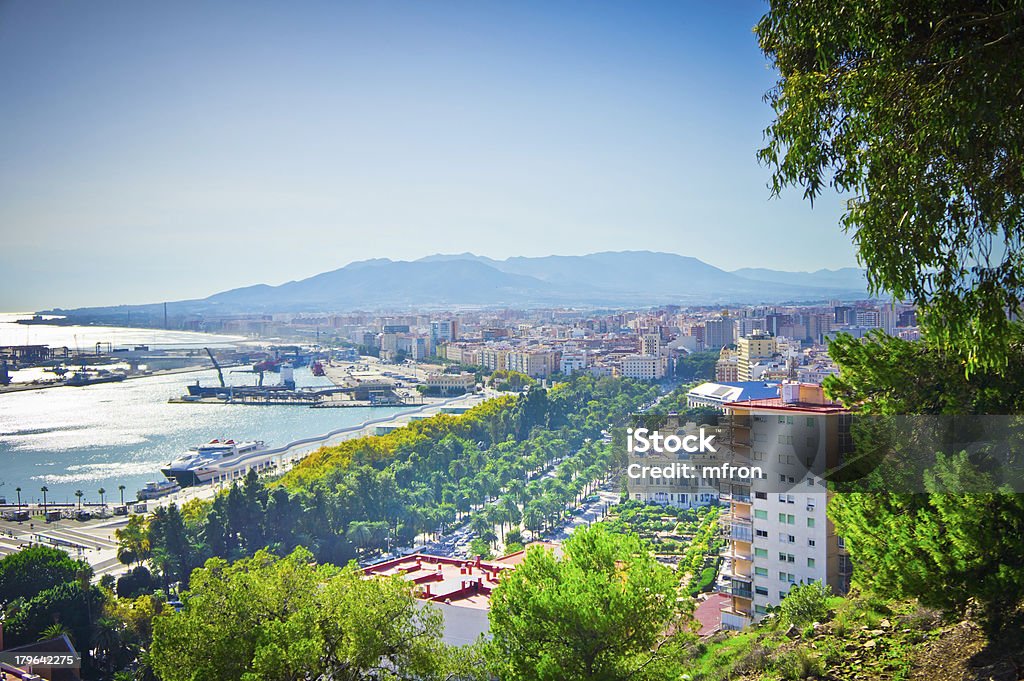 Hermosa vista de la ciudad de Málaga, España - Foto de stock de Agua libre de derechos