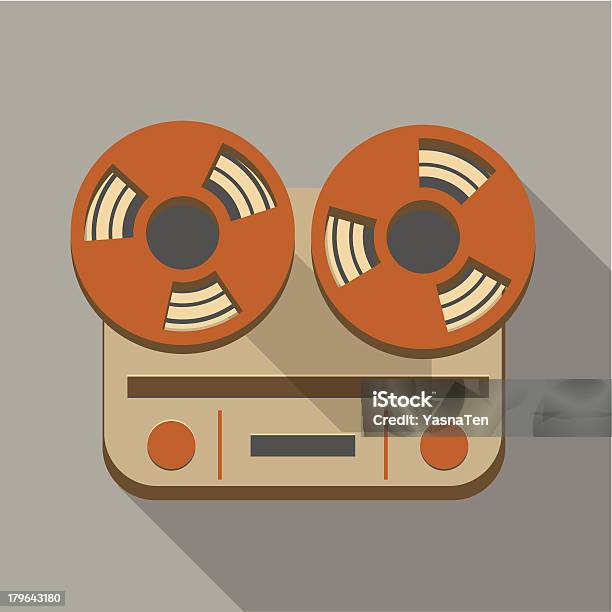 Vetores de Plano De Tempo Ícone De Sombra De Gravador De Rolo e mais imagens de Equipamento de som - Equipamento de som, Gravador, Rolo de Filme