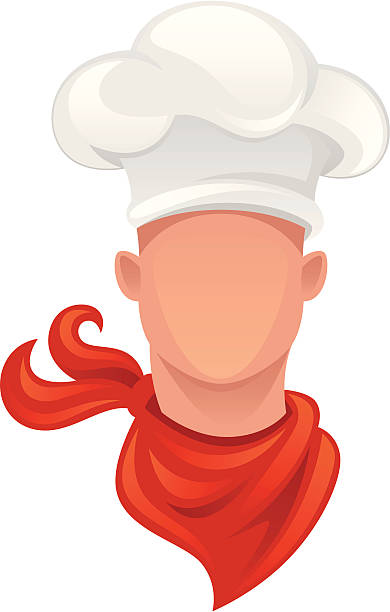 illustrations, cliparts, dessins animés et icônes de cook-head - chef men one person cooking