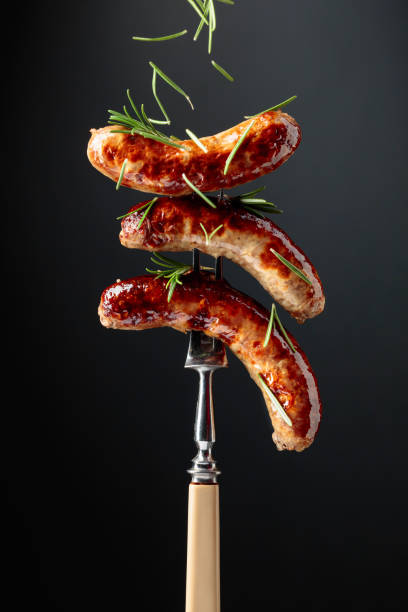 istock Grilled Bavarian sausages with rosemary. 1796457078