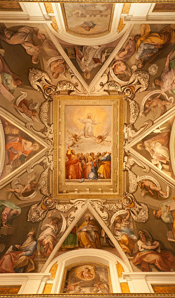 istock Rome - cupola fresco from Santa Prassede chuch 179647151