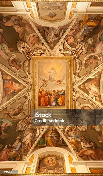 Romacúpula Fresco De Santa Prassede Chuch - Fotografias de stock e mais imagens de Arquitetura - Arquitetura, Arte, Arte e Artesanato - Arte visual