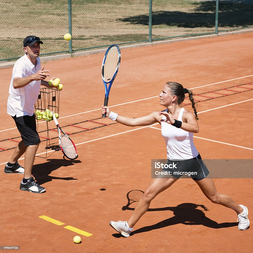 Cardio de treino de ténis - Royalty-free Adulto Foto de stock