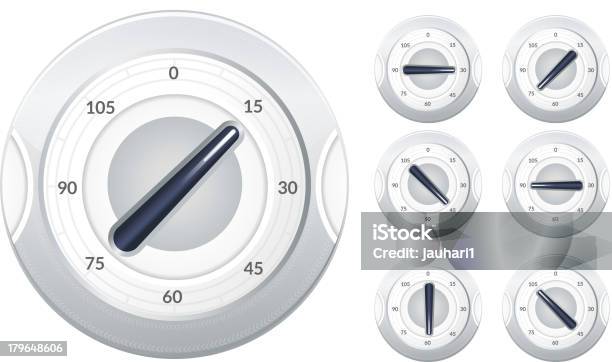 Vetores de Temporizador Knob e mais imagens de Cronômetro - Instrumento para medir o tempo - Cronômetro - Instrumento para medir o tempo, Maçaneta - Objeto manufaturado, Abstrato