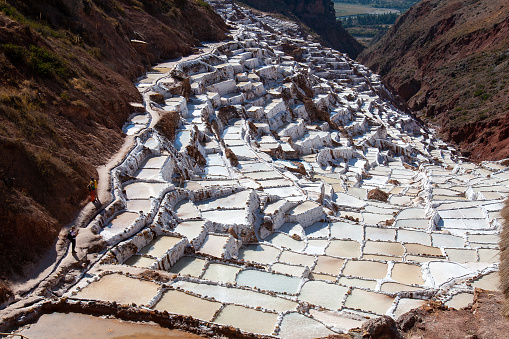 Terraced salt pans also known as \