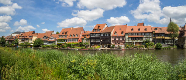 Panorama of Little Venice in Bamberg, Bavaria Panorama of Little Venice in Bamberg, Bavaria klein venedig photos stock pictures, royalty-free photos & images