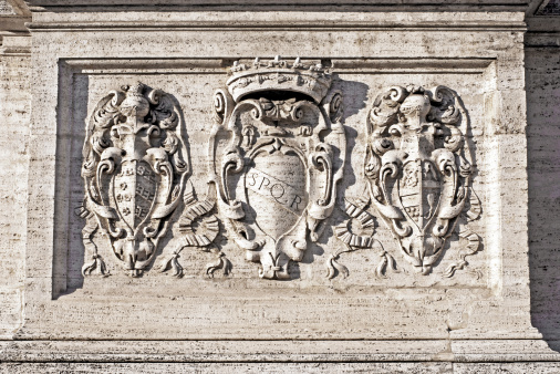 Rome, Italy. The initialism from a Latin phrase, Senātus Populusque Rōmānus (\