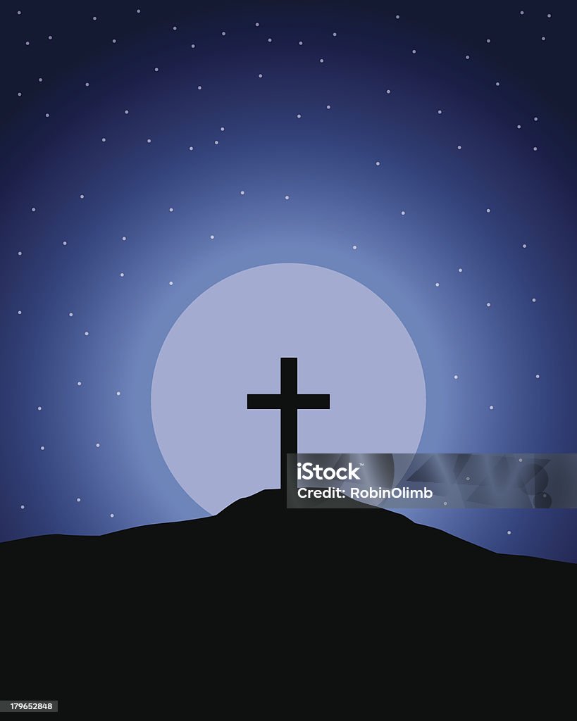 Fond clair de lune - clipart vectoriel de Catholicisme libre de droits