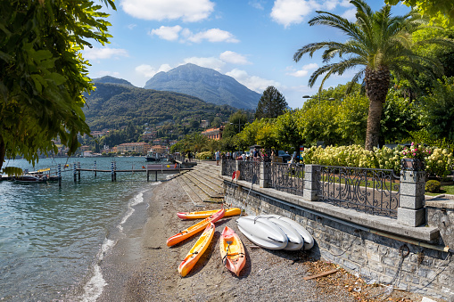 Holiday in Italy on Lake Como with kayaks and canoes in Menaggio