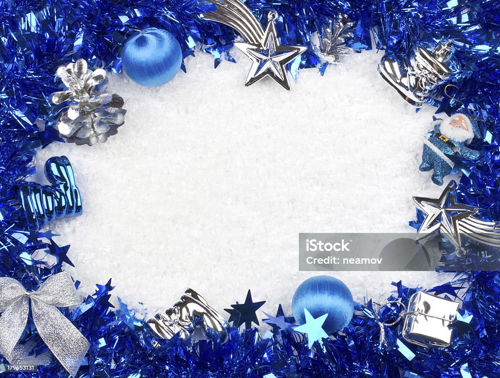 Quadro de Natal azul e prata - Foto de stock de Armação de Construção royalty-free