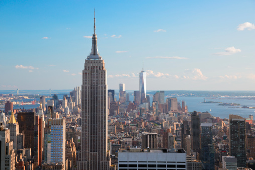 Vista aérea del edificio Empire State & Manhattan photo