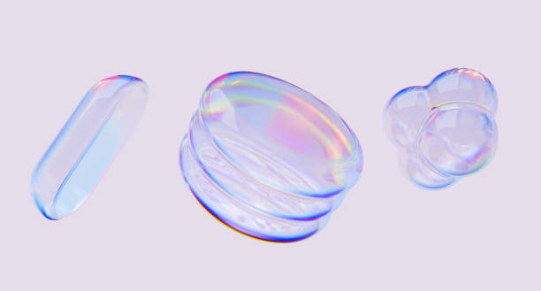 istock Set of 3D geometric glass elements of transparent material. 3d rendering abstract isolated shapes 1796555803
