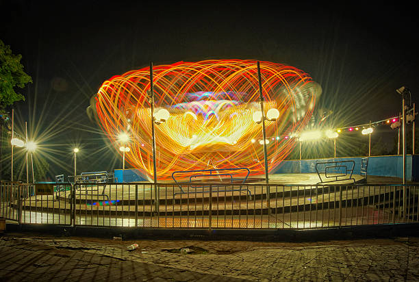 merry-go-round - chorzow photos et images de collection