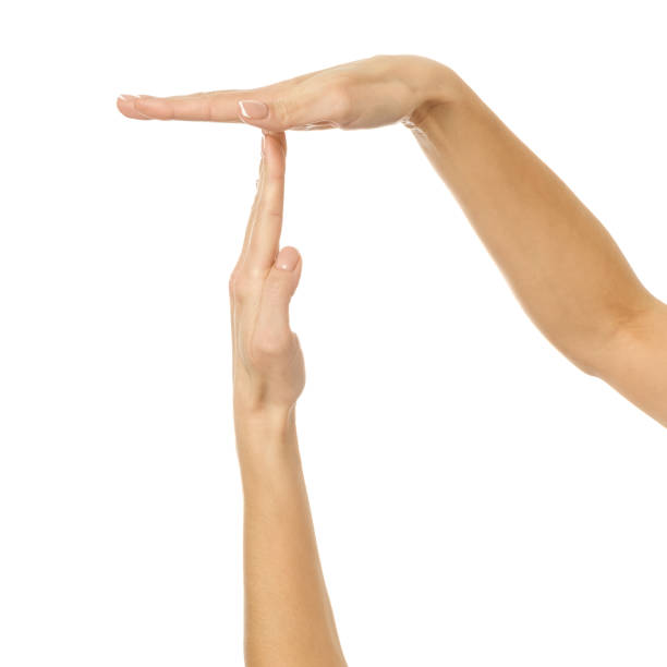 istock Timeout. Woman hand gesturing isolated on white 1796587901