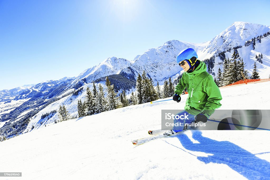 skiing teenager Activity Stock Photo